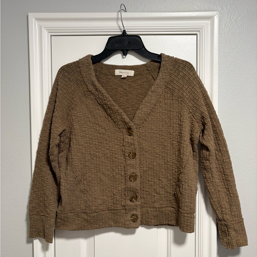 Vince Camuto brown Knit Sweater cardigan